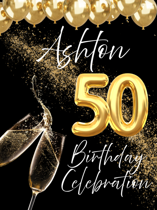 Black & Gold Welcome Sign