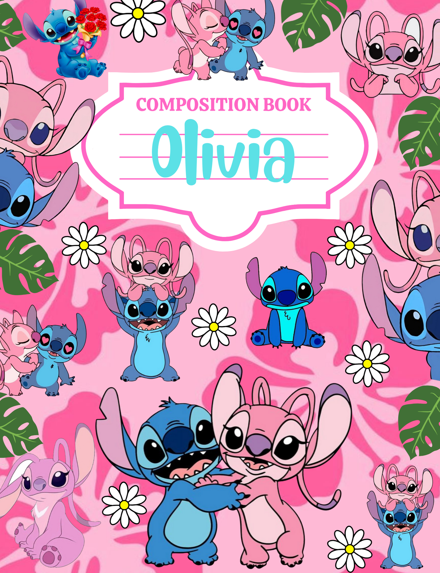 Stitch Composition Book Cover Template