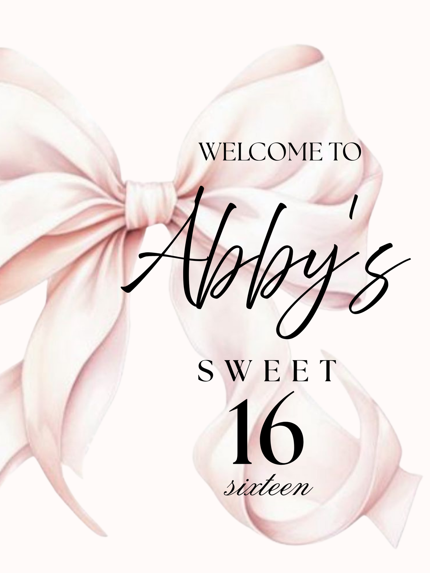Sweet 16 Welcome Sign Template