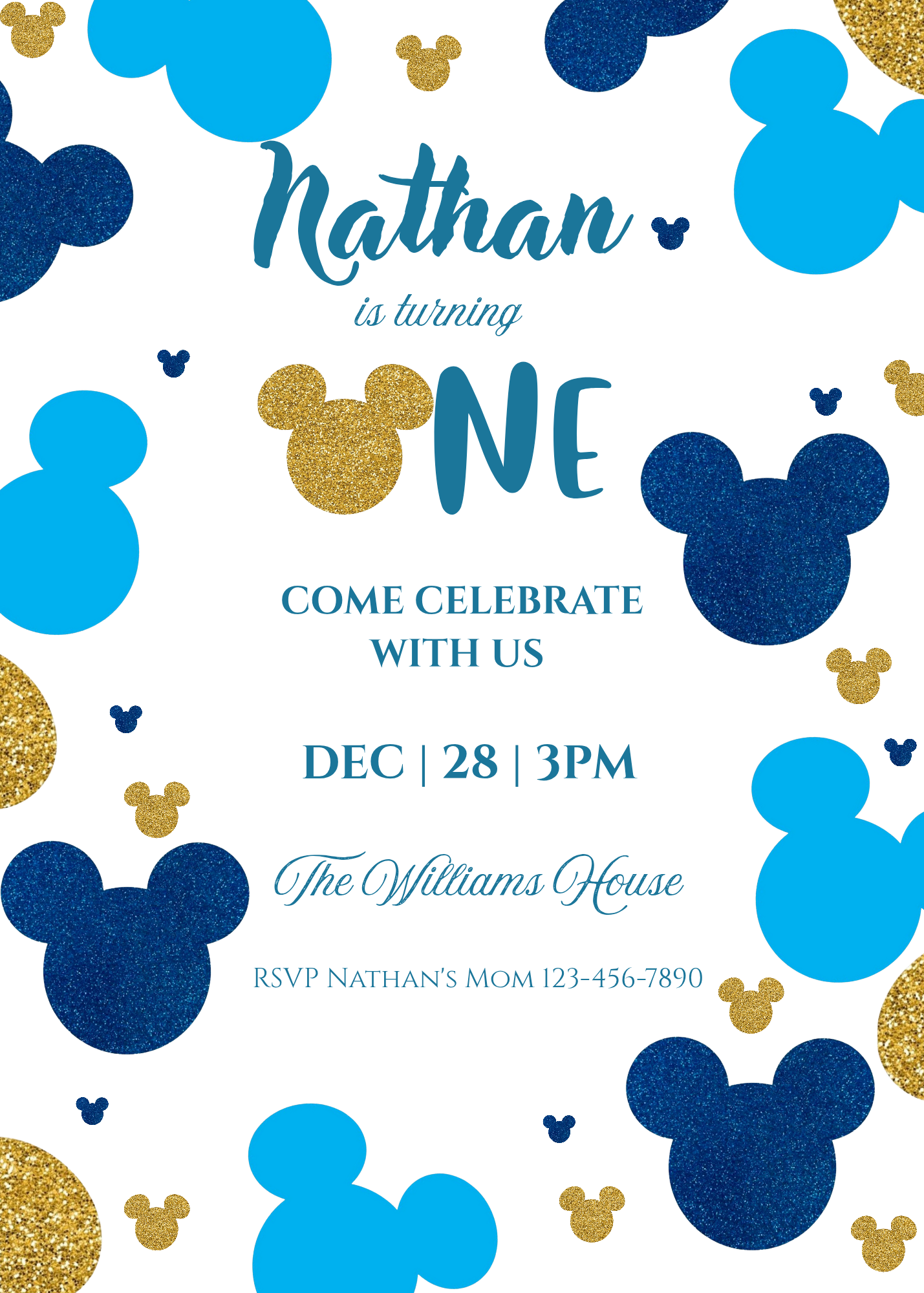 Disney Birthday invitation Template
