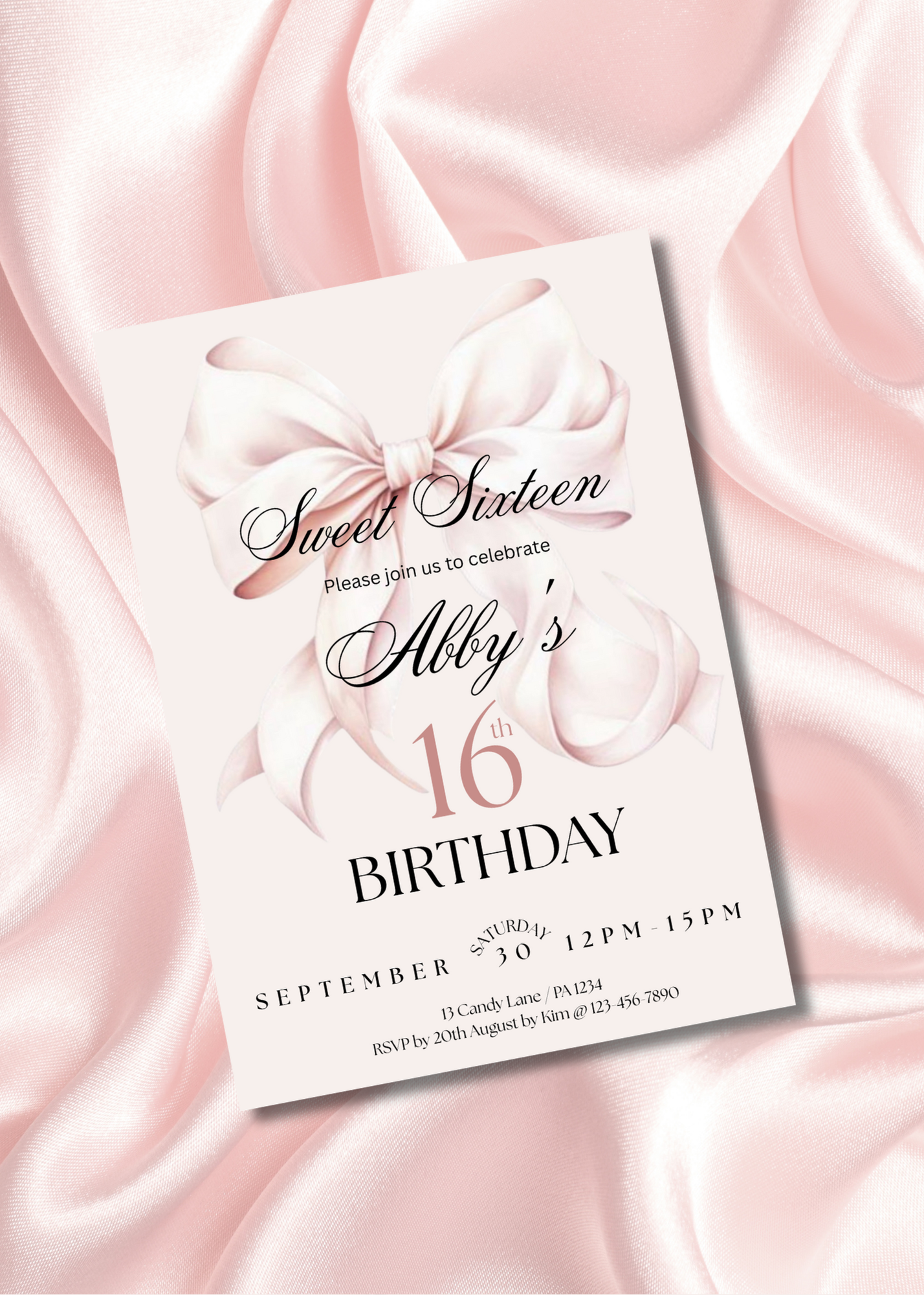 Sweet 16 birthday invitation Template