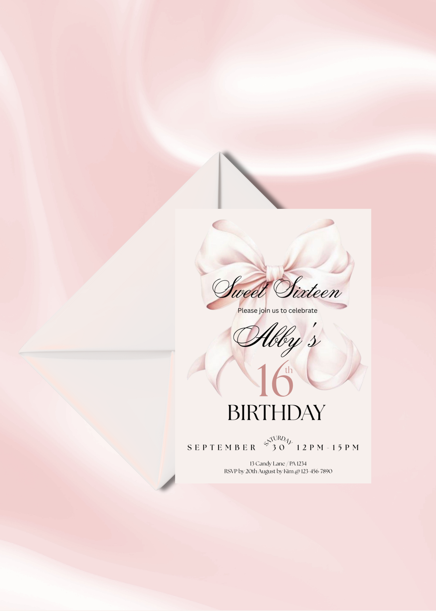 Sweet 16 birthday invitation Template