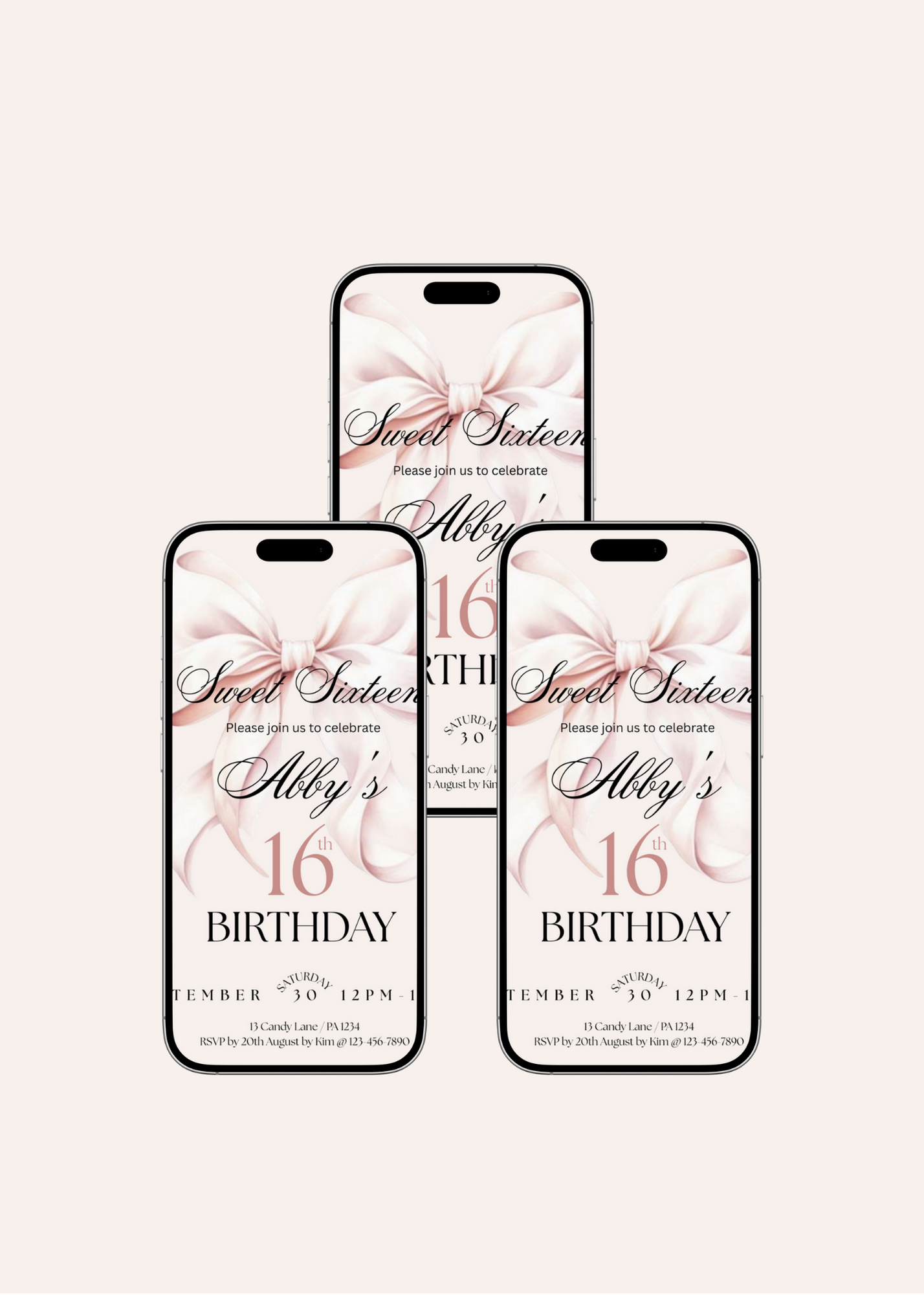 Sweet 16 birthday invitation Template