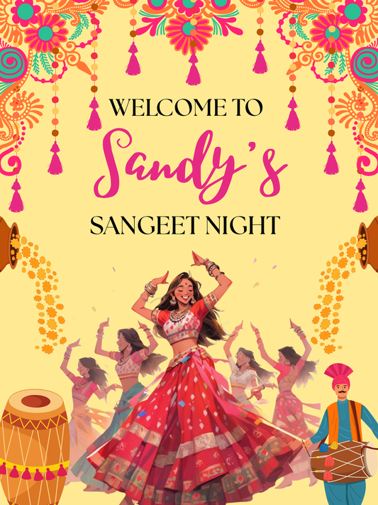 Indian Wedding WELCOME Sign Template