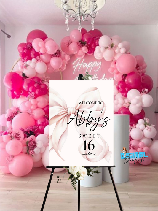Sweet 16 Welcome Sign Template