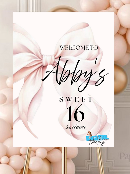 Sweet 16 Welcome Sign Template