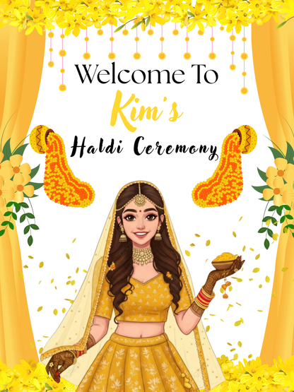 Indian Wedding Sign Template