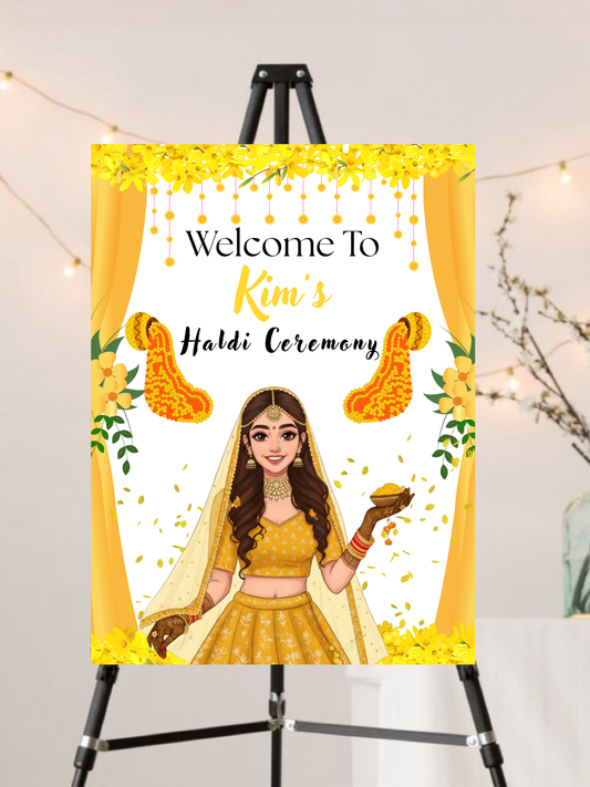 Indian Wedding Sign Template