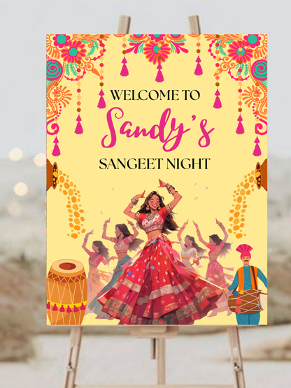 Indian Wedding WELCOME Sign Template