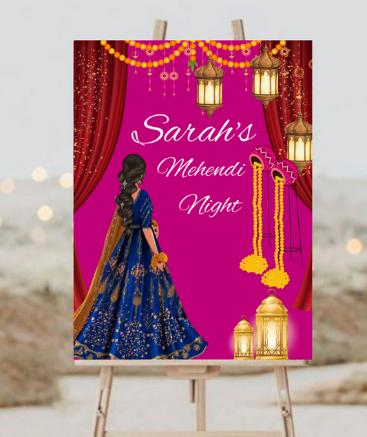 Indian Wedding Welcome Sign