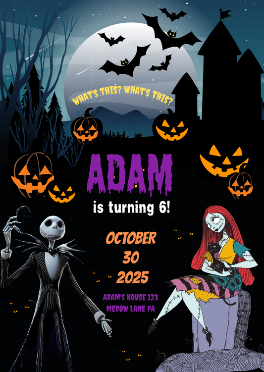 Halloween Birthday invitation